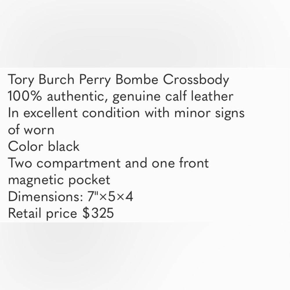 Tory Burch Perry Bombe Leather Crossbody Bag - Picture 9 of 9
